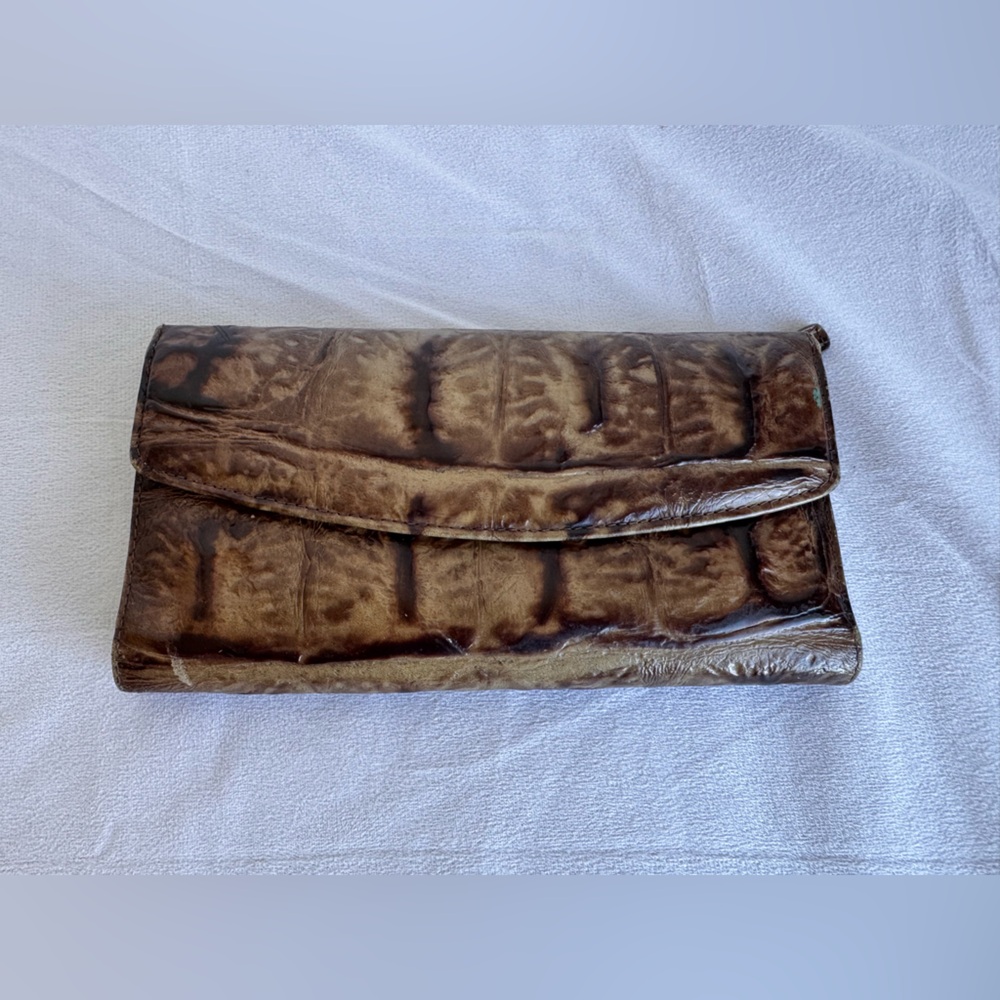 Brahmin Brown Clutch Wallet